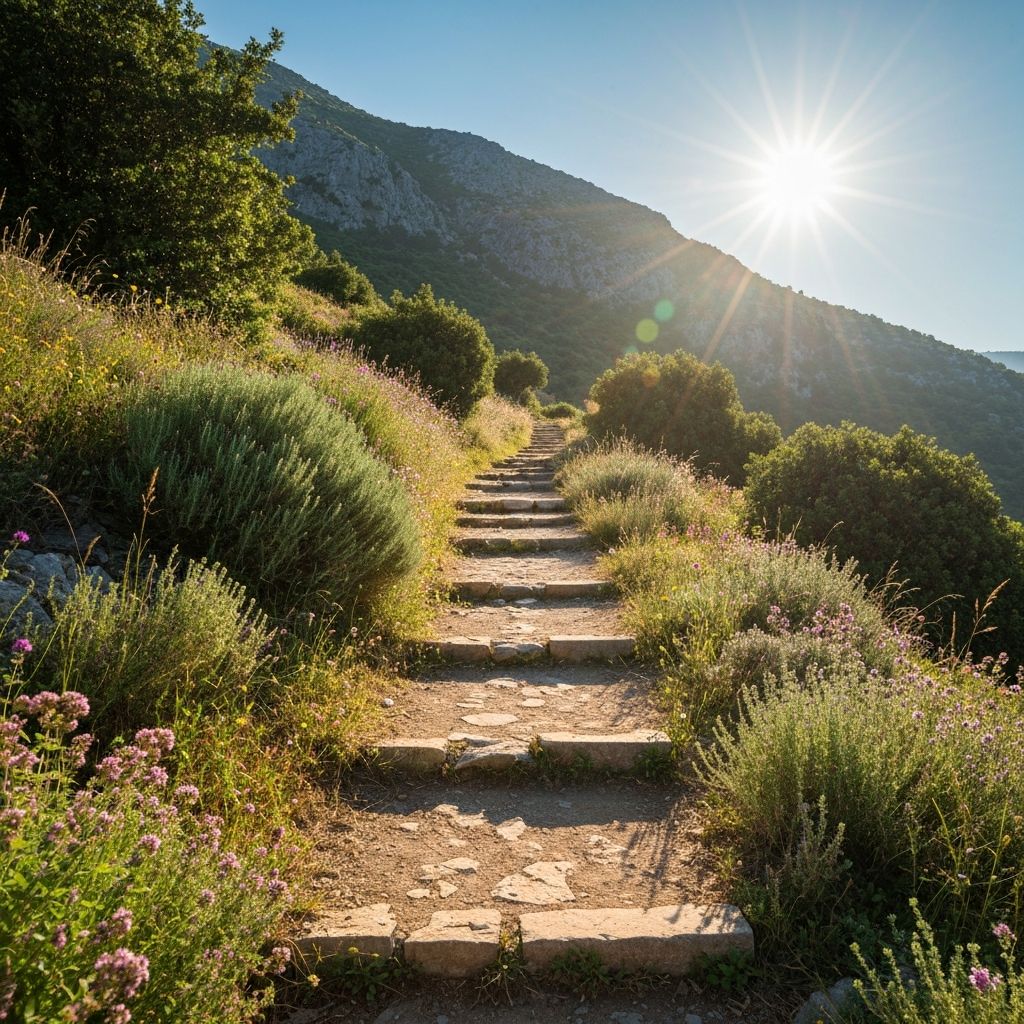 Ελληνικό βουνό με διαδρομές